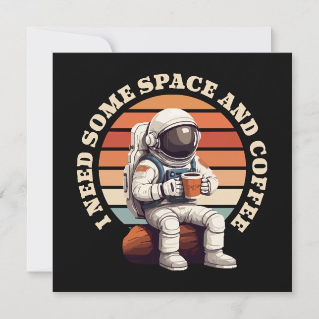 Astronaute buvant du café (Devant)