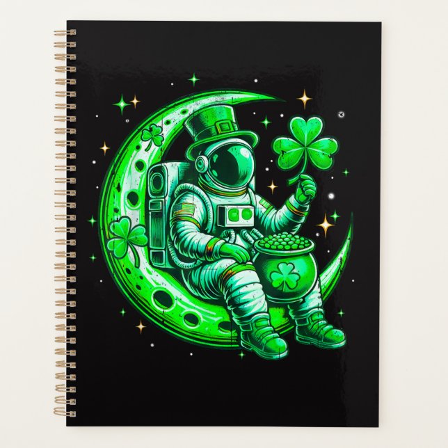 Astronaute dans l'espace lunaire Saint Patrick's D (Devant)