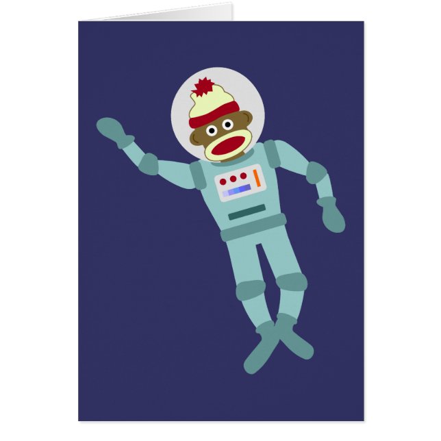 Astronaute de singe de chaussette (Devant)