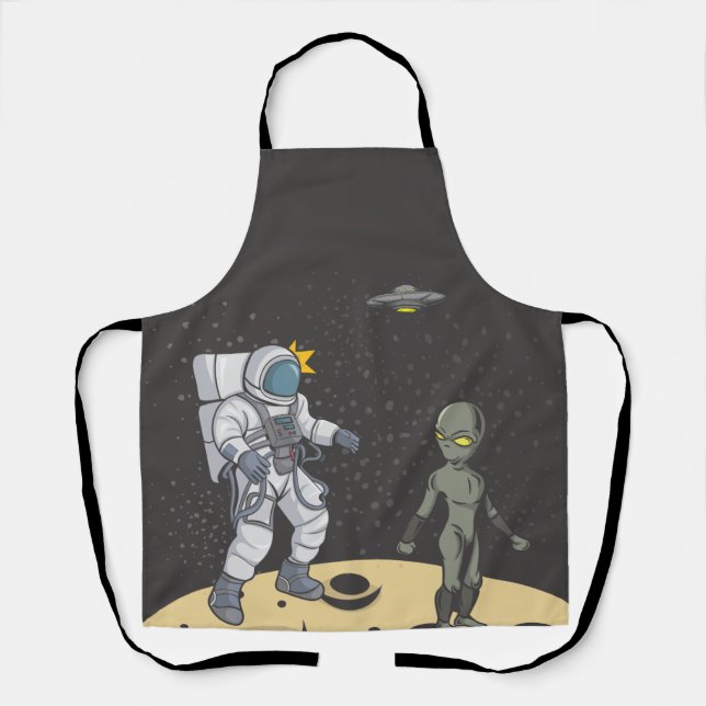 Astronaute et alien   tablier (Recto)