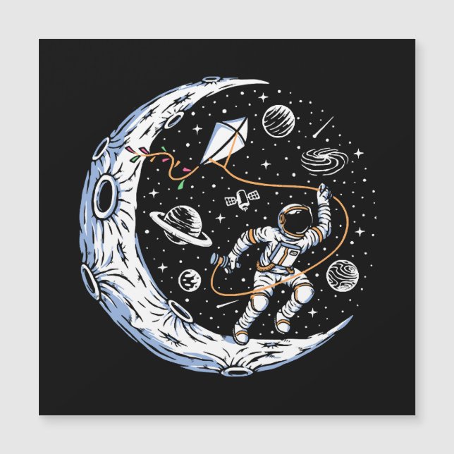 Astronaute faisant voler un cerf-volant sur la Lun (Devant)