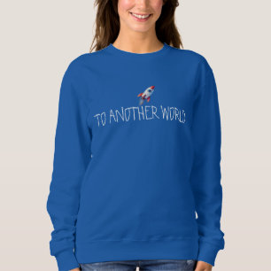 Astronaute vers un autre monde - Sweatshirt bleu r