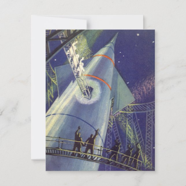 Astronautes de la science-fiction vintage sur une  (Devant)