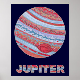 Astronomie colorée Jupiter 20 x de Z affiche 16