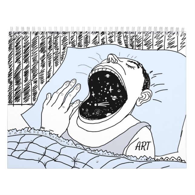 Astronomie Moderne Élégant Calendrier Script (Protection)