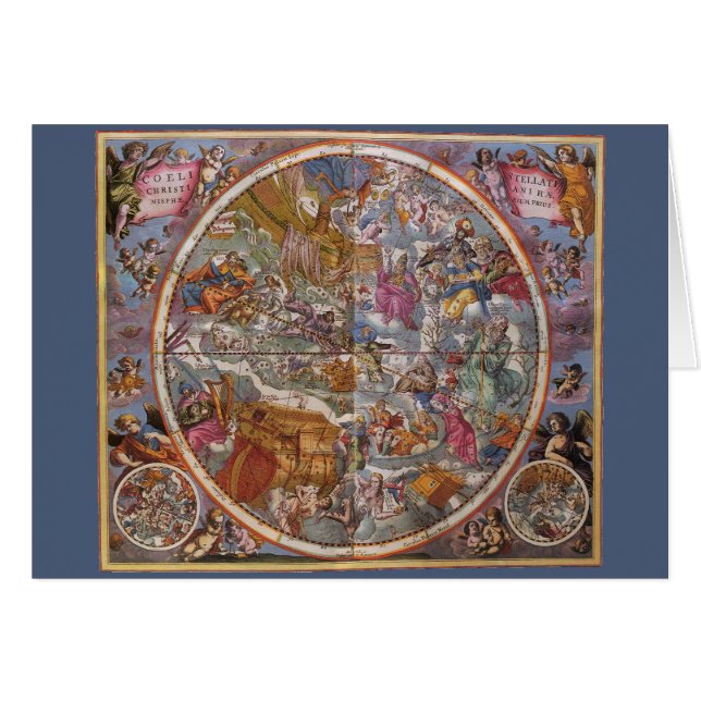 Astronomie vintage, Carte des constellations chrét (Devant horizontal)