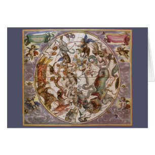 Astronomie vintage, constellations du ciel du sud