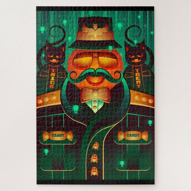 astuce ou traitement puzzle de chats (Vertical)