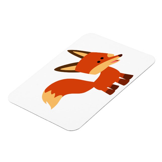 Astute mignonne Cartoon Fox Magnet flexible (Côté Gauche)
