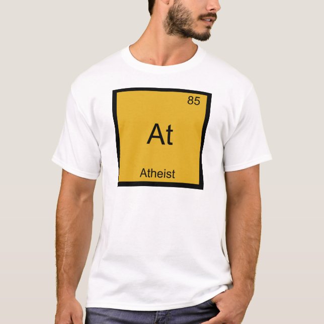 At - Athée T-shirt drôle de symbole d'élément de c (Devant)