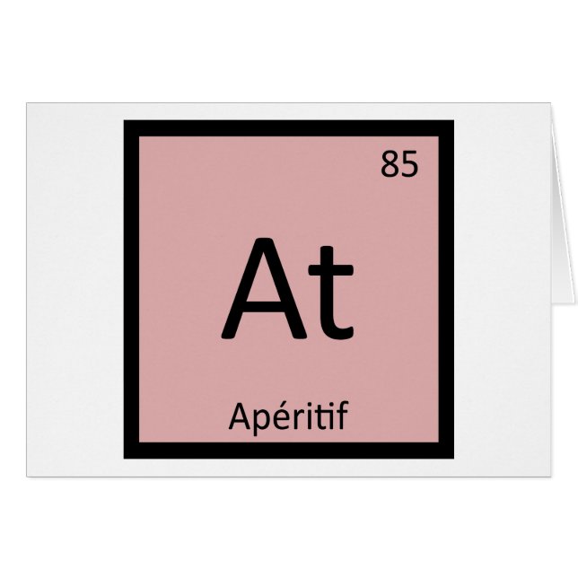 At - Symbole du tableau périodique de la chimie de (Devant horizontal)