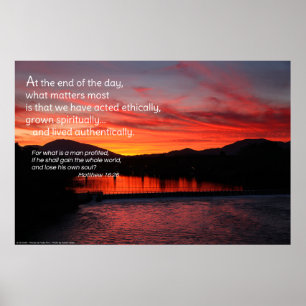 At the End of the Day...inspirational poster