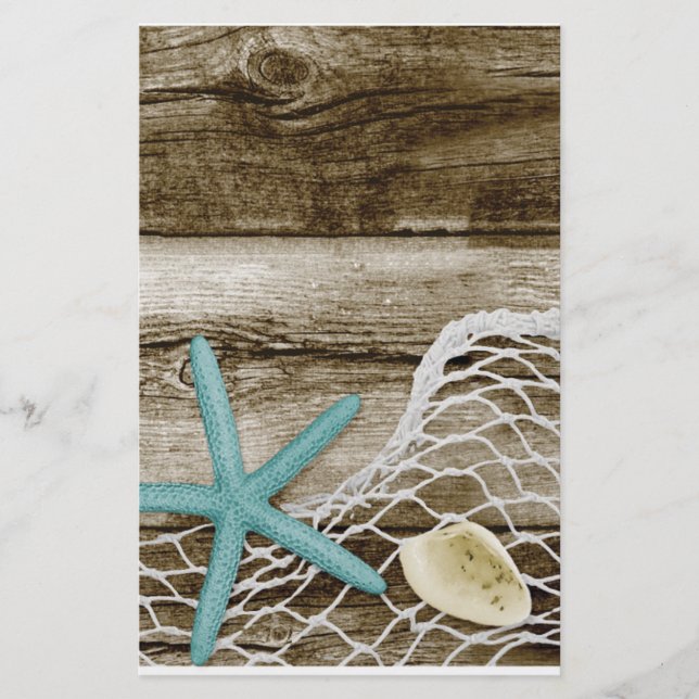 ATB TURQUOISE STARFISH SHELLS NET BROWN BOARDWALK  (Devant)