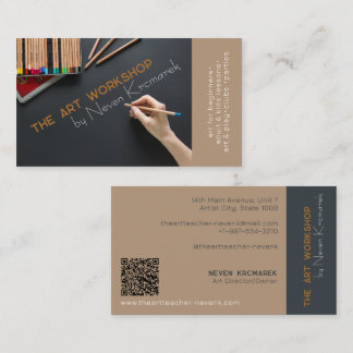 Atelier d'art Carte de visite artiste Brown