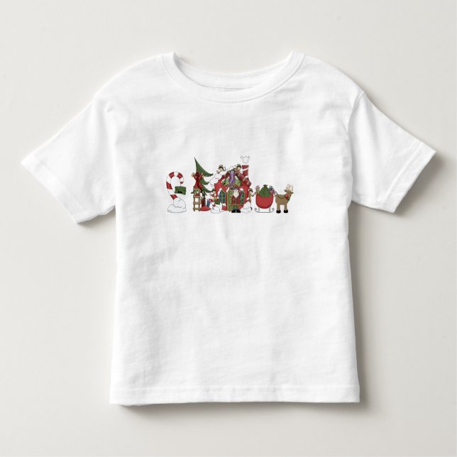 Atelier de père Noël T-Shirt pour enfants (Devant)