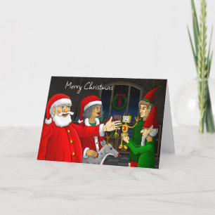 Atelier du Père Noël Carte de Noël