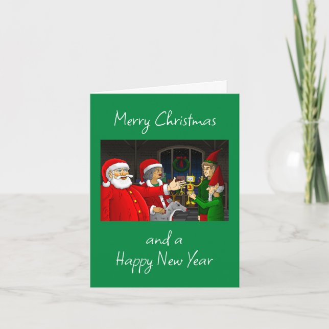 Atelier du Père Noël Carte de Noël (Devant)