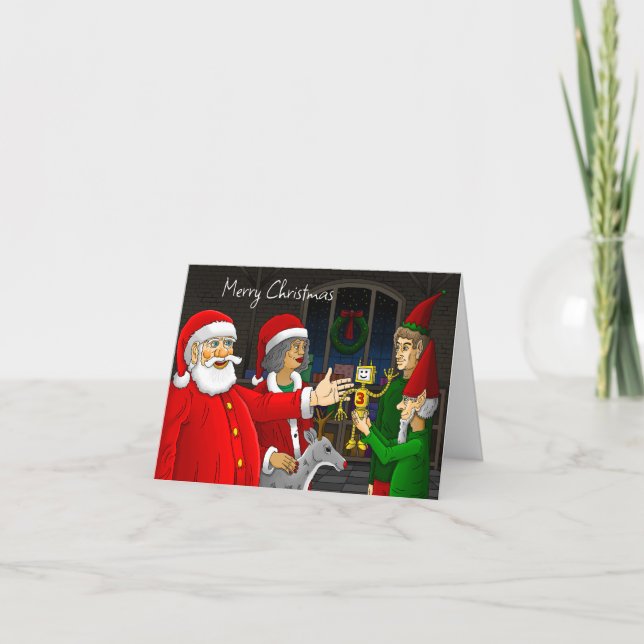 Atelier du Père Noël Carte de Noël (Devant)