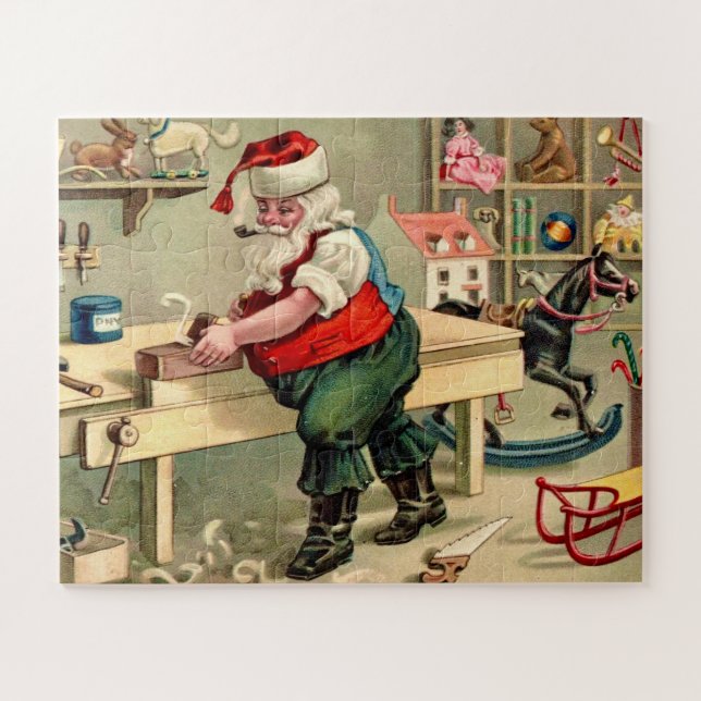 Atelier père Noël Big Piece Jigsaw Puzzle (Horizontal)
