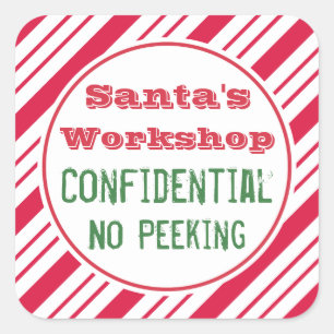 Atelier Père Noël de Noël Tags cadeaux Stickers