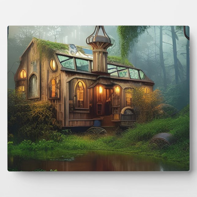 Atelier sur la rivière | Plaque de table Steampunk (Devant)