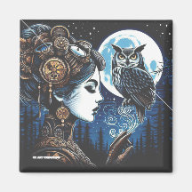 Athena et son hibou Magnet