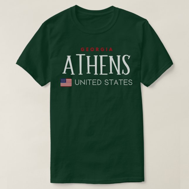 Athènes Géorgie États-Unis TShirt 1 (Design devant)