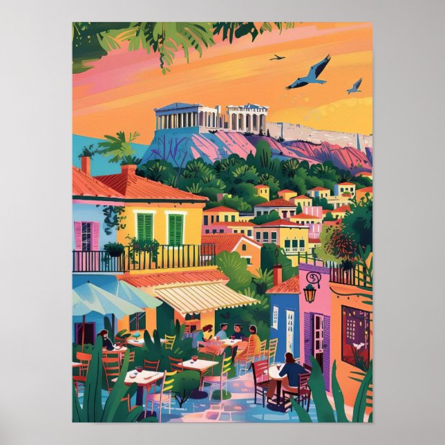 Athènes Impression Athènes Illustration Grèce Voya (Devant)