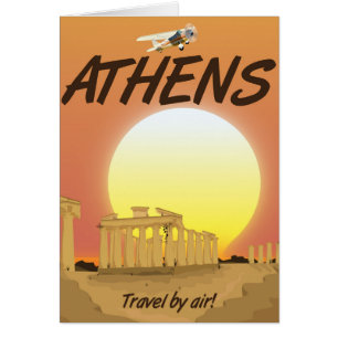Athènes "Voyage par avion" Golden Sunset