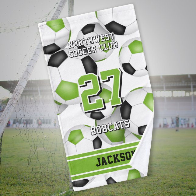 Athlète de football et nom d'équipe vert noir (Créateur téléchargé)