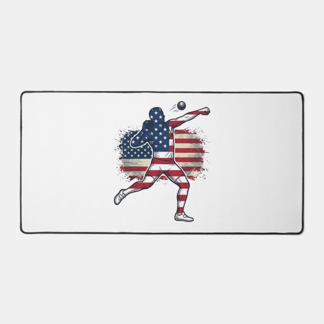 Athlète de lancer de poids patriotique dessin de g (Recto)