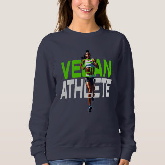 athlète féminine végétalienne, sweatshirt de cours