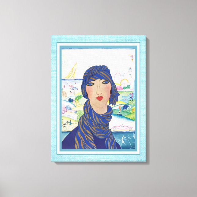 Athlète féminine vintage Art déco (Recto)