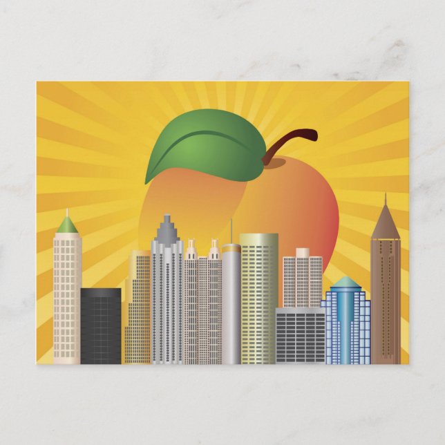 Atlanta Géorgie avec carte postale Peach (Devant)