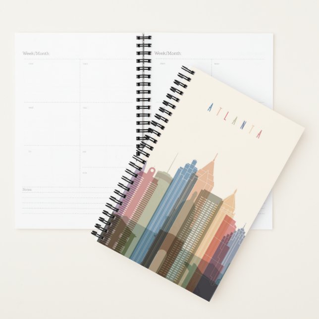 Atlanta, Géorgie | Ville Skyline (Devant avec enveloppe)