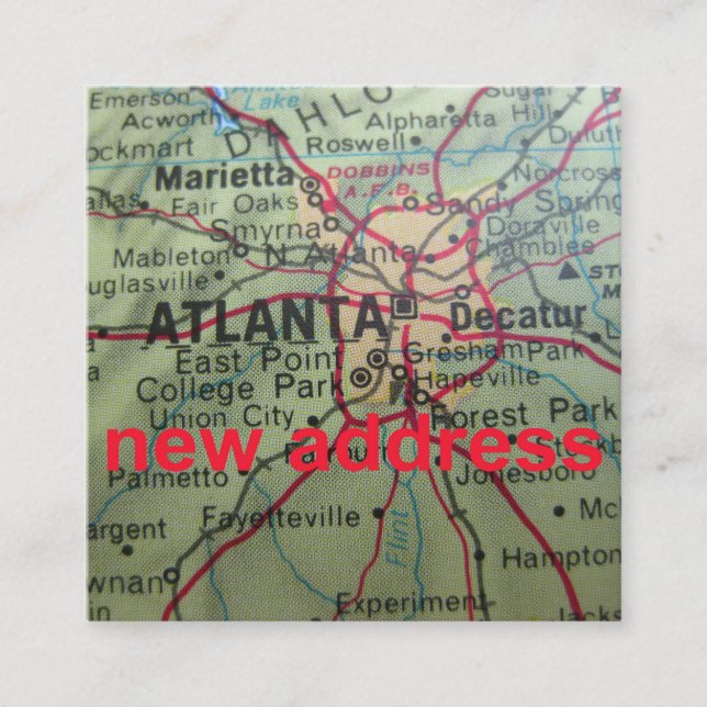 atlanta Nous avons déménagé Nouvelle carte d'adres (Devant)