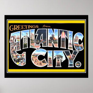 Atlantic City Vintage Poster