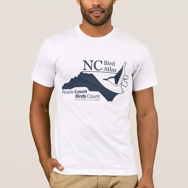 Atlas d'oiseaux NC - Grand logo de T-shirt (Devant)
