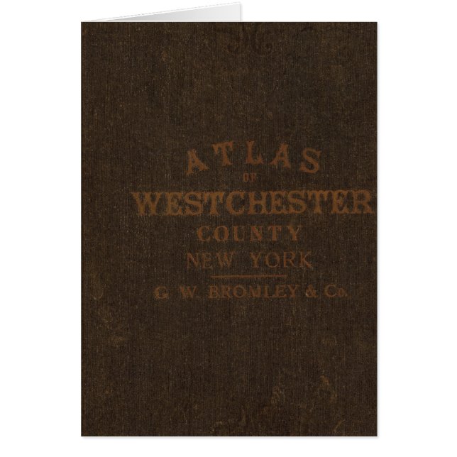 Atlas du comté de Westchester, New York (Devant)