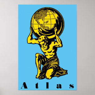 Atlas grec Mythologie Inspiration Poster