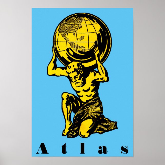 Atlas grec Mythologie Inspiration Poster (Devant)