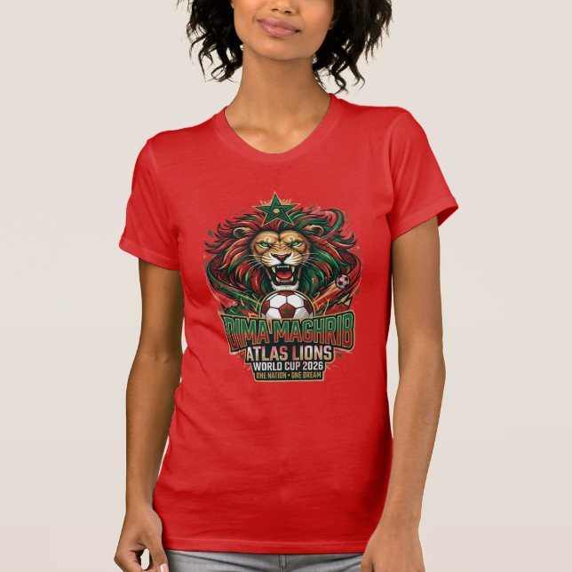 Atlas Lions Dima Maghrib Maroc T-shirt de supporte (Devant)