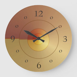 Atmosphère en or et bronzage > Horloges simplistes