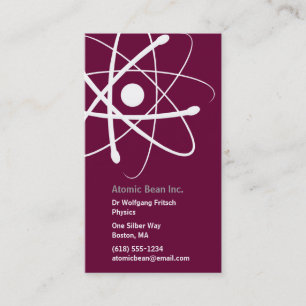 Atome - carte de visite de scientifique