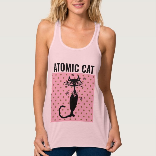 ATOMIC CAT RETRO 1950's T-SHIRTS (Devant)