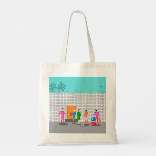 Atomic Palm Springs Stewardess Party Tote Bag (Dos)