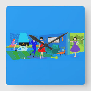 Atomique Palm Springs Cocktail Party Horloge