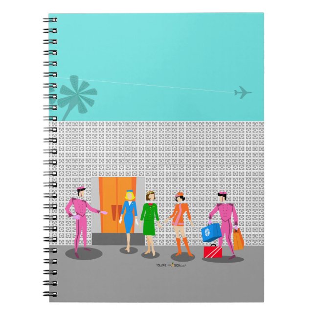 Atomique Palm Springs Stewardess Carnet Spiral (Devant)