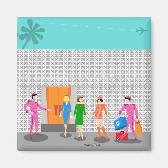 Atomique Palm Springs Stewardess Party Magnet (Devant)