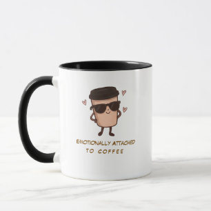 Attaché émotionnellement au café Tasse de café drô